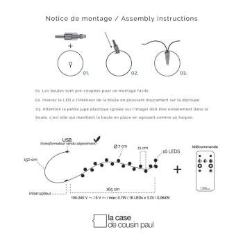 Moisson - Guirlande LED avec télécommande - Reconditionnée - Les reconditionnés - La Case de Cousin Paul