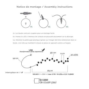 LED string light - Rosée - LED string lights - La Case de Cousin Paul