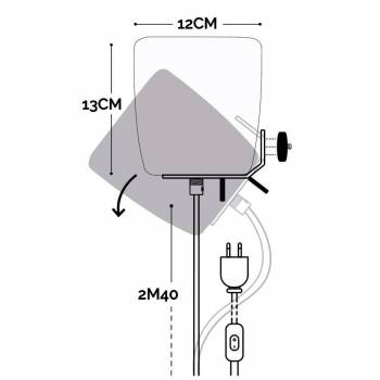 Wandleuchte 'Swing' Magnet Rubin - Renoviert - Wandleuchte - La Case de Cousin Paul