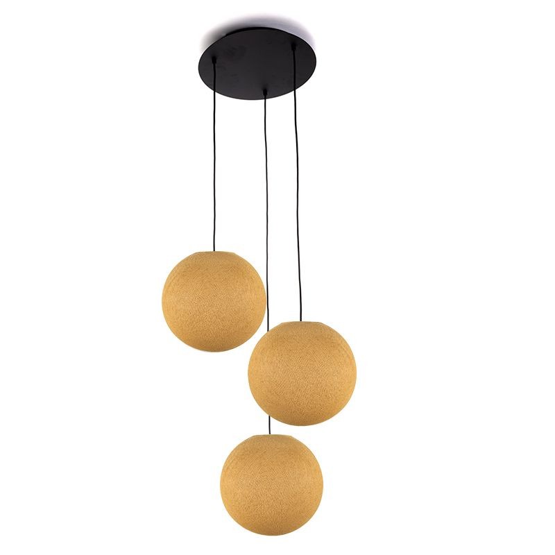 Ceiling fixture 3 azure globes S - Ceiling light 3 - La Case de Cousin Paul