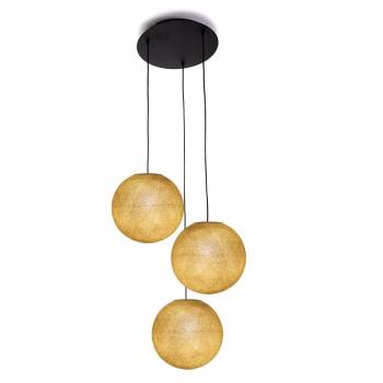 Ceiling fixture 3 azure globes S - Ceiling light 3 - La Case de Cousin Paul