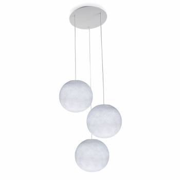 Ceiling fixture 3 white globes S - Ceiling light 3 - La Case de Cousin Paul