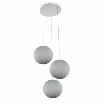 Ceiling fixture 3 pearl grey globes S - Ceiling light 3 - La Case de Cousin Paul