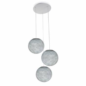 Ceiling fixture 3 pearl grey globes S - Ceiling light 3 - La Case de Cousin Paul