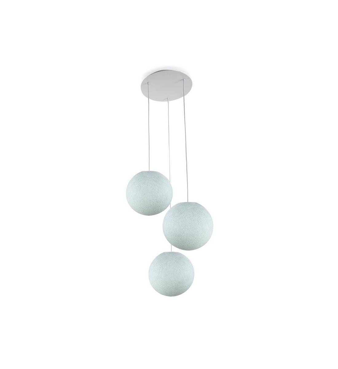 Ceiling fixture 3 azure globes S - Ceiling light 3 - La Case de Cousin Paul