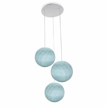 Ceiling fixture 3 azure globes S - Ceiling light 3 - La Case de Cousin Paul