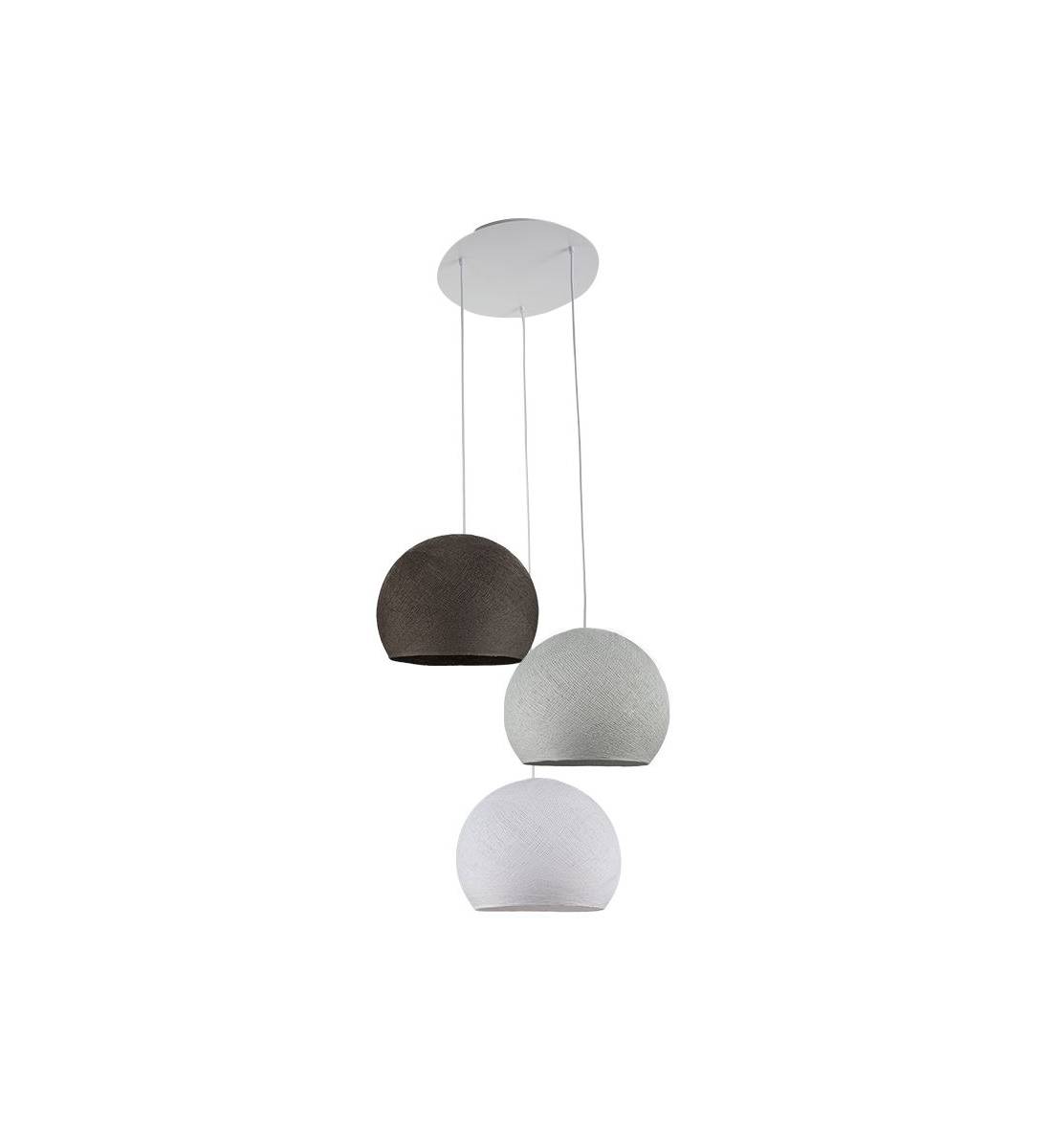 Ceiling fixture 3 cupolas S - White - Pearl Gray - Graphite - Ceiling light 3 - La Case de Cousin Paul