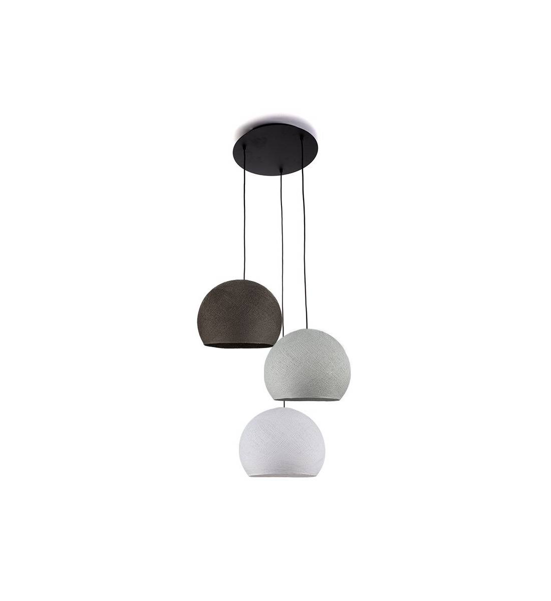 Ceiling fixture 3 cupolas S - White - Pearl Gray - Graphite - Ceiling light 3 - La Case de Cousin Paul