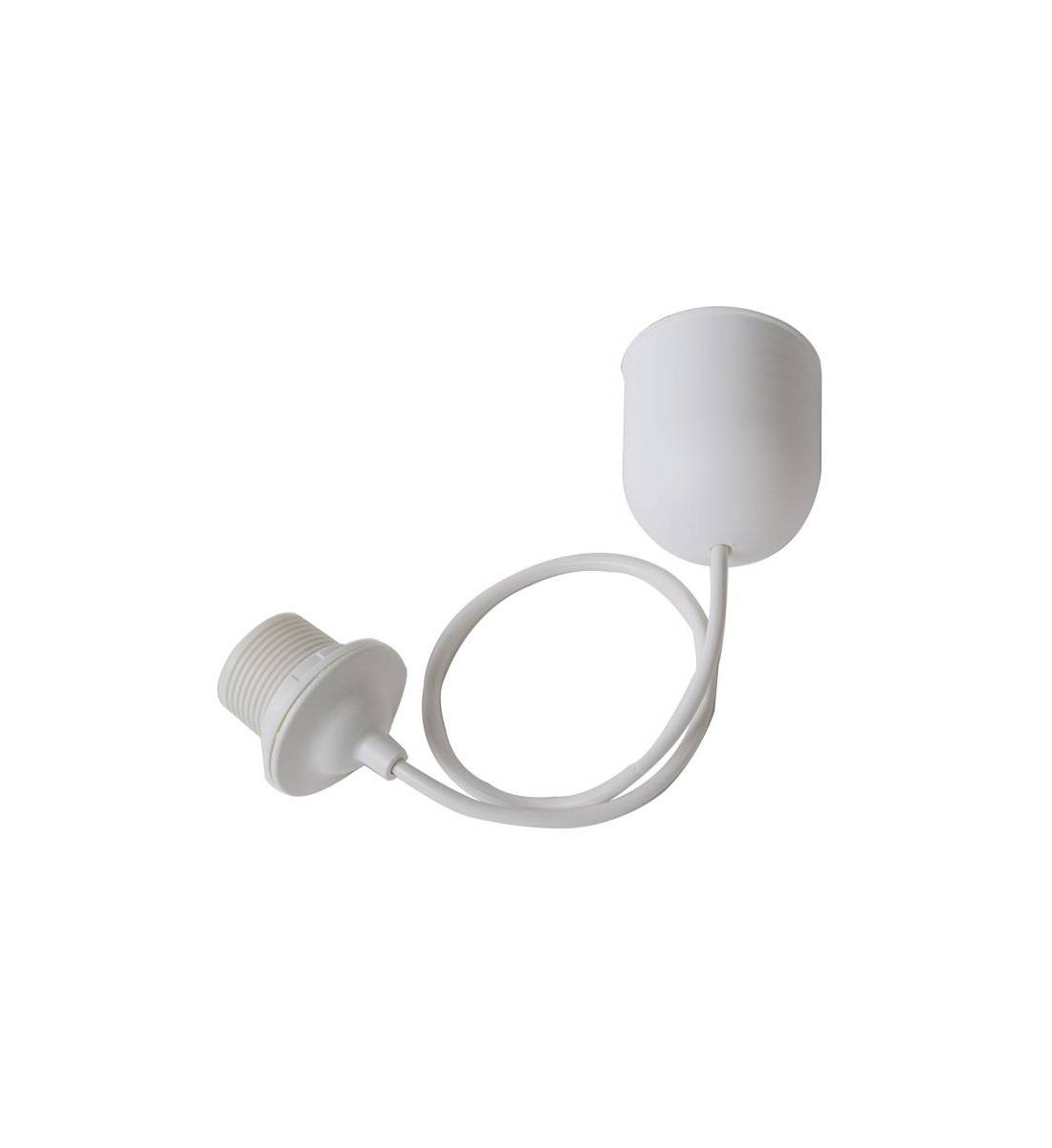 single hanging fixture with white plastic cord 60cm - Home - La Case de Cousin Paul