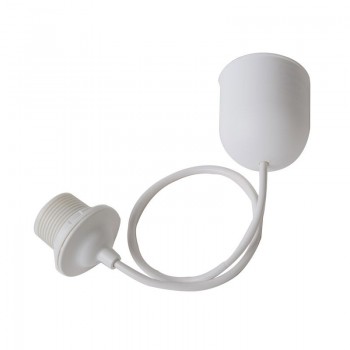 single hanging fixture with white plastic cord 60cm