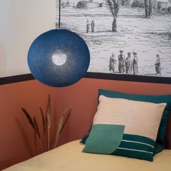 Globe Light Petrol blue Ø 36cm - Lampshades globe light - La Case de Cousin Paul