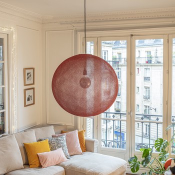 Globe Light XXL Terracotta Ø 67cm - Suspension simple - La Case de Cousin Paul