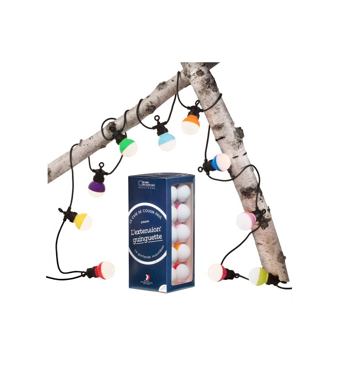 Guinguette extension Bora Bora - 3m - Guinguette string lights - La Case de Cousin Paul