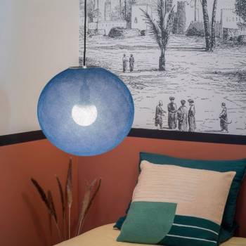 Globe Light Indigo Ø 36cm - Lampshades globe light - La Case de Cousin Paul