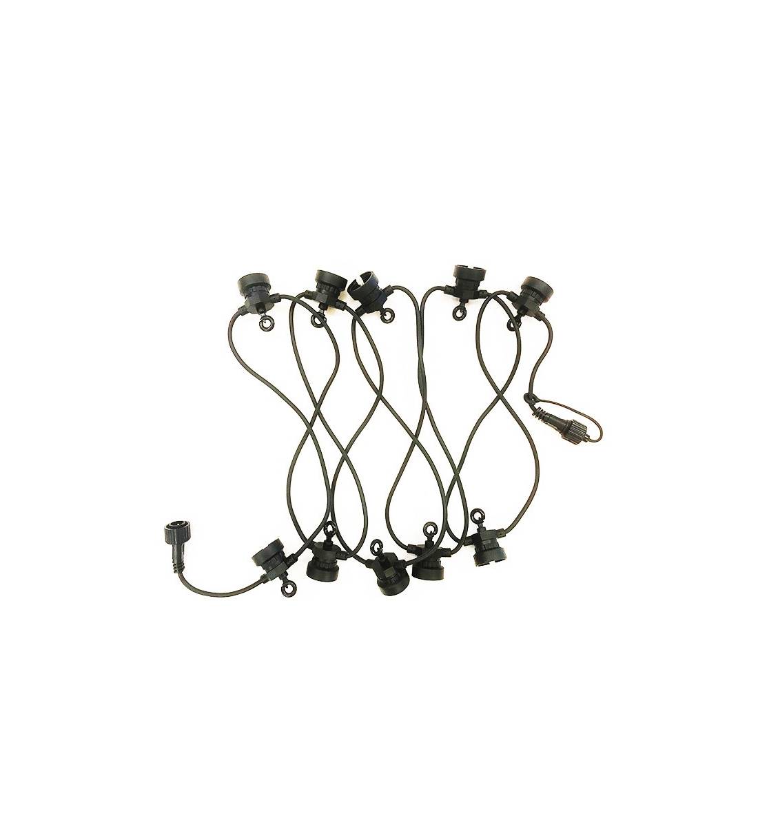 Estensione Guinguette con 10 LED e cavo CE nero - Accessori outdoor - La Case de Cousin Paul