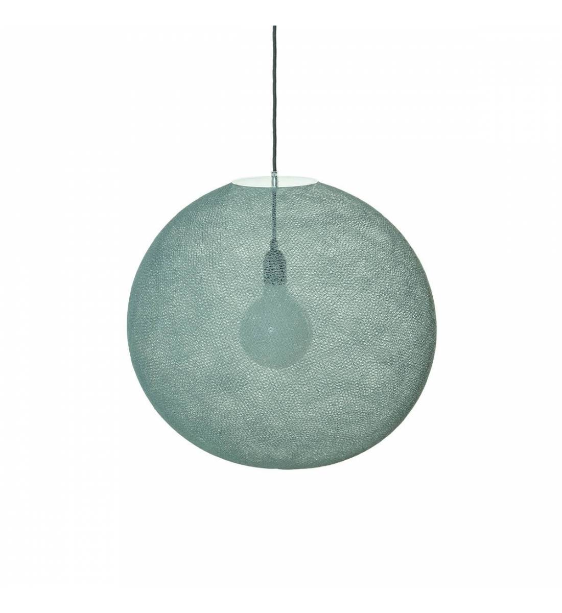 Abat-jour globe Vert de Gris 50 et sa suspension - Suspension simple - La Case de Cousin Paul