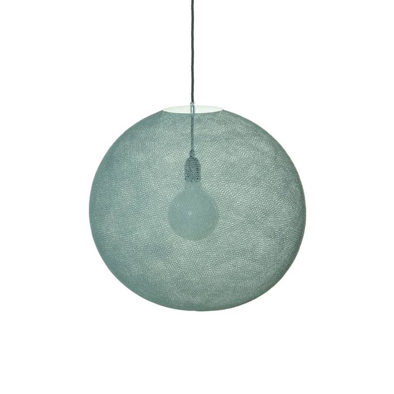 Abat-jour globe Vert de Gris 50 et sa suspension - Suspension simple - La Case de Cousin Paul